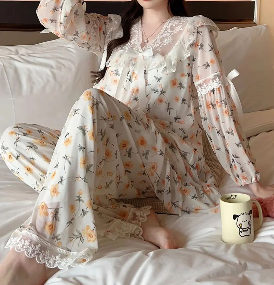 pyjama a fleurs